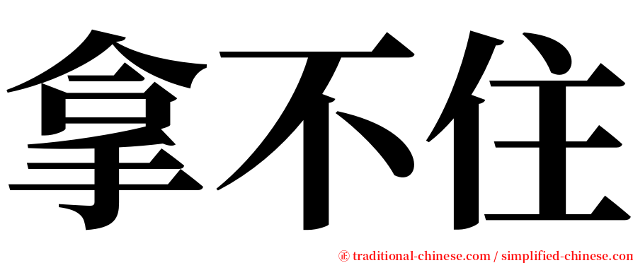 拿不住 serif font