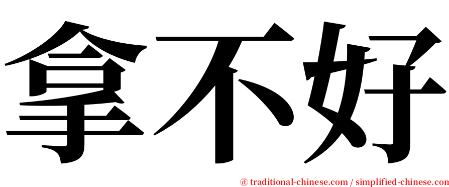 拿不好 serif font