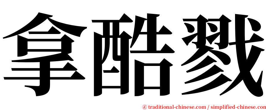 拿酷戮 serif font