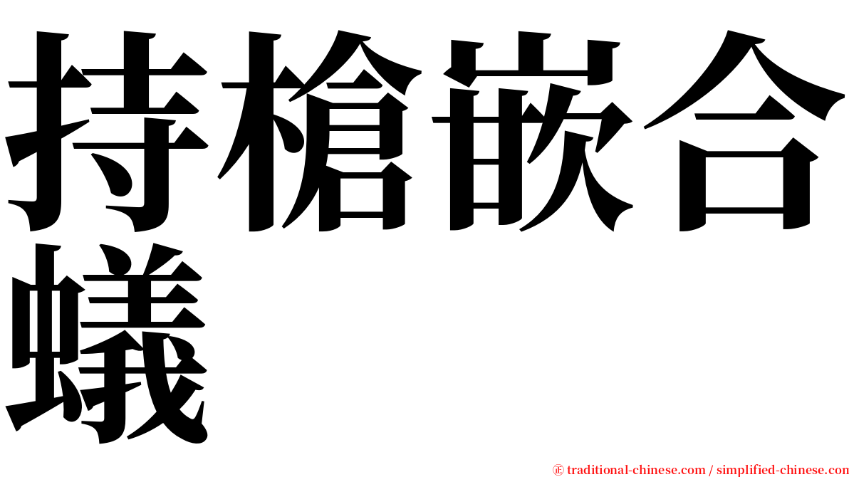 持槍嵌合蟻 serif font