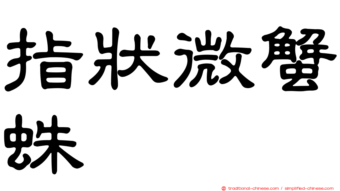 指狀微蟹蛛