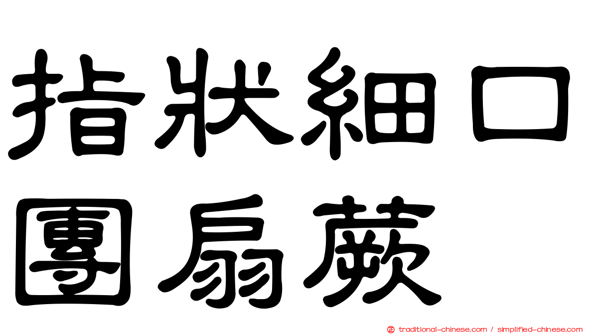指狀細口團扇蕨