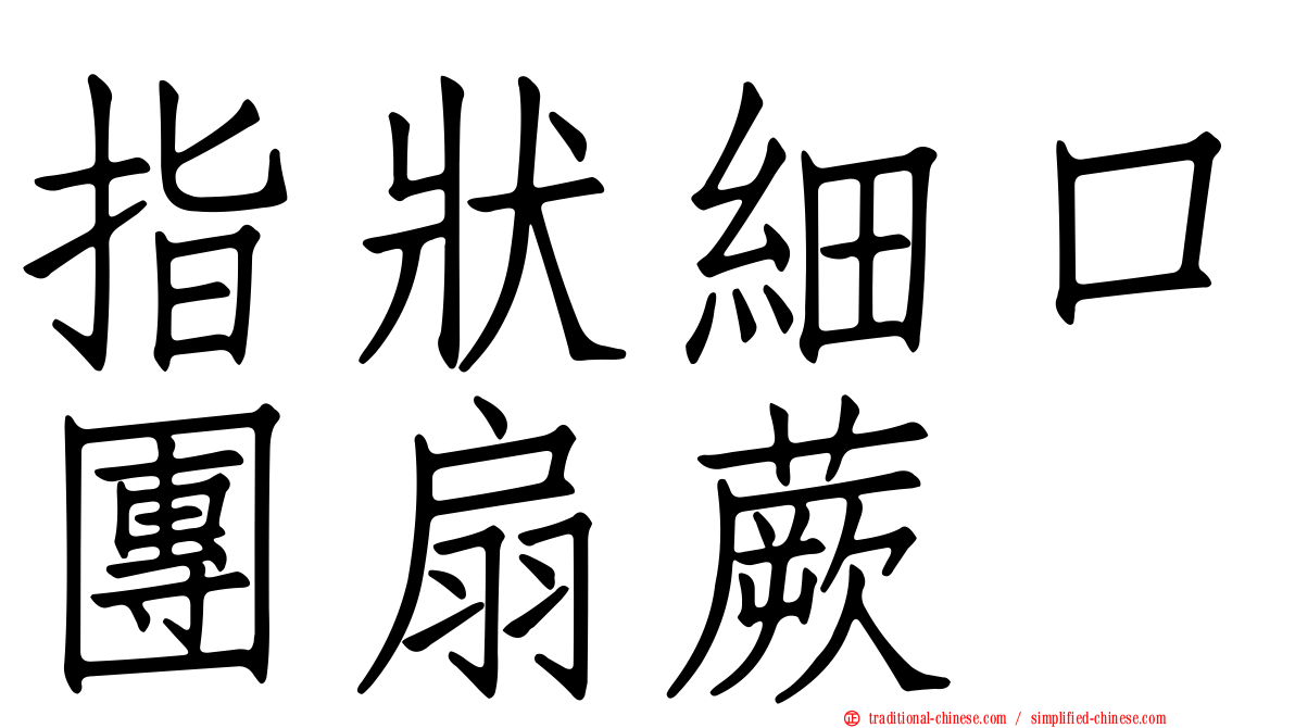 指狀細口團扇蕨