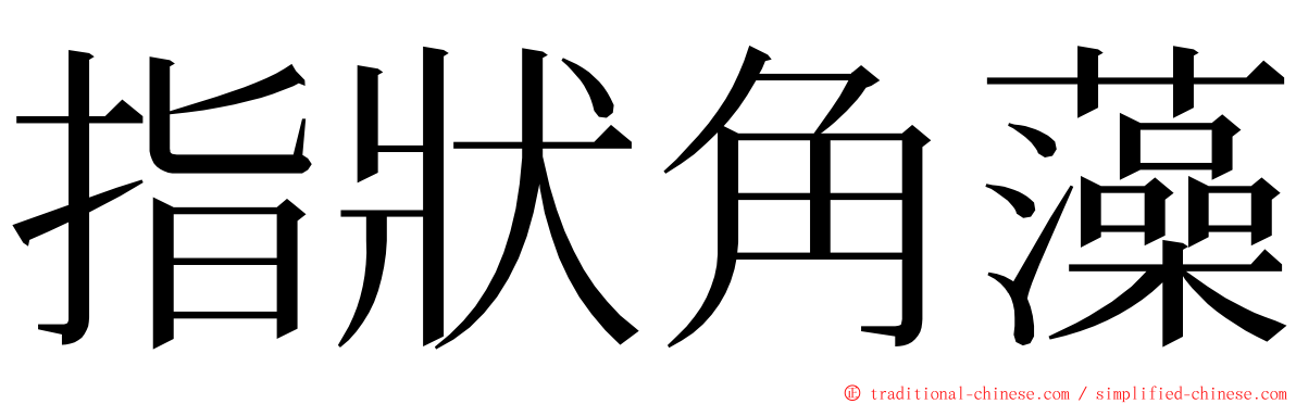 指狀角藻 ming font