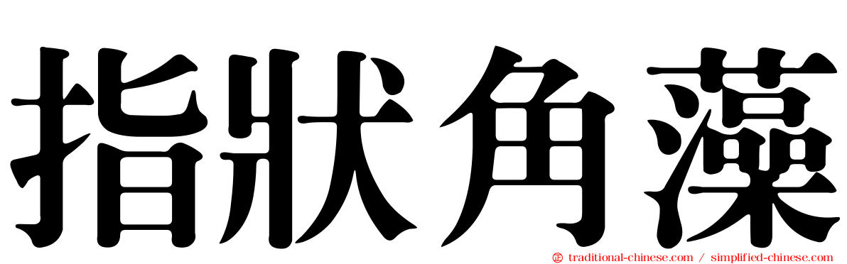 指狀角藻