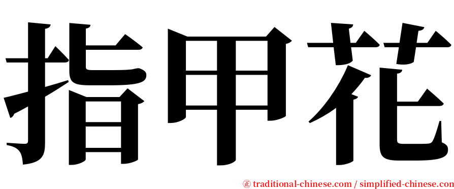 指甲花 serif font