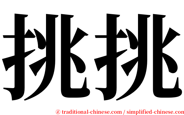 挑挑 serif font