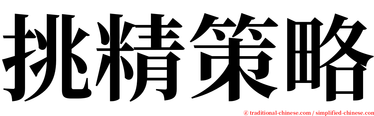 挑精策略 serif font