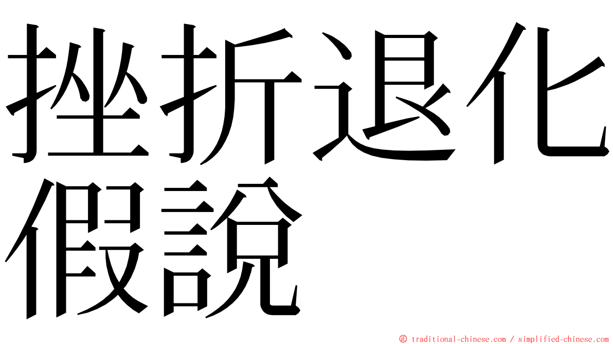 挫折退化假說 ming font