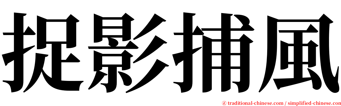 捉影捕風 serif font