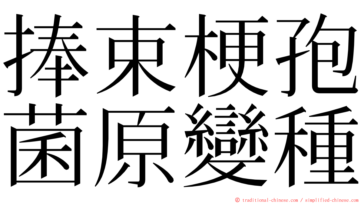 捧束梗孢菌原變種 ming font