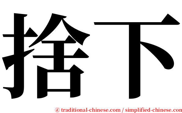 捨下 serif font