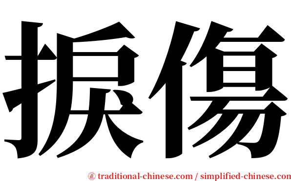 捩傷 serif font