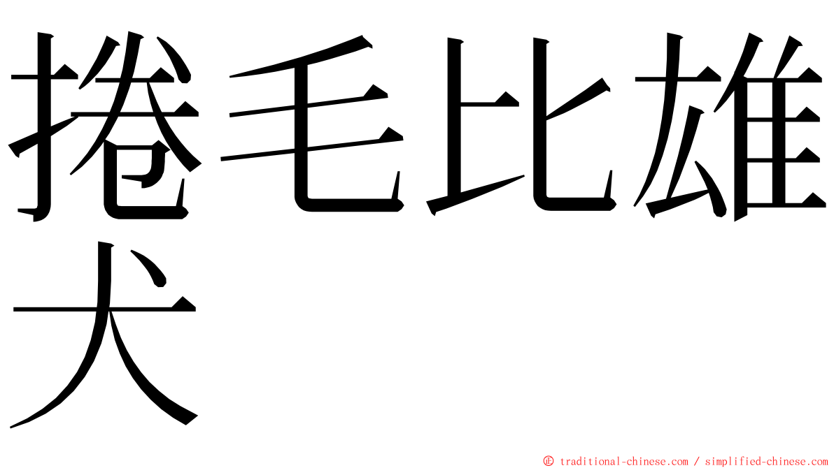 捲毛比雄犬 ming font