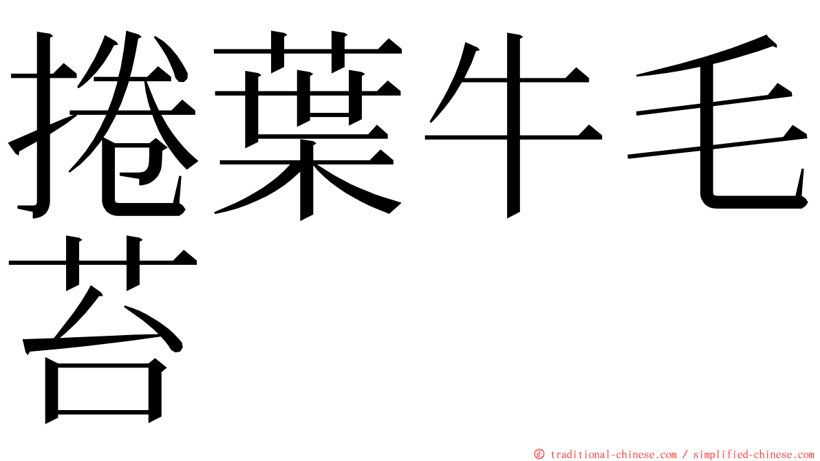 捲葉牛毛苔 ming font