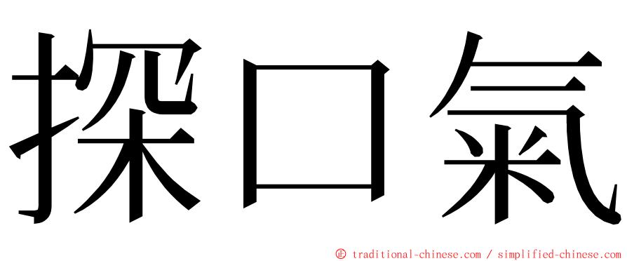 探口氣 ming font