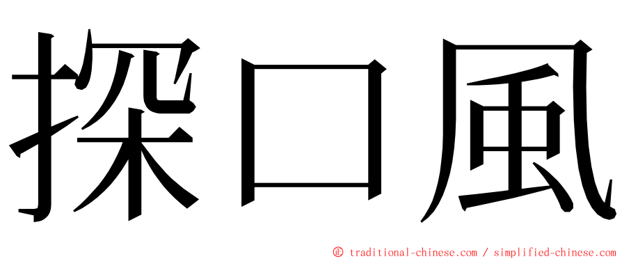 探口風 ming font