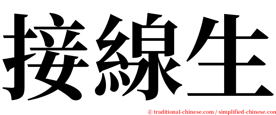 接線生 serif font