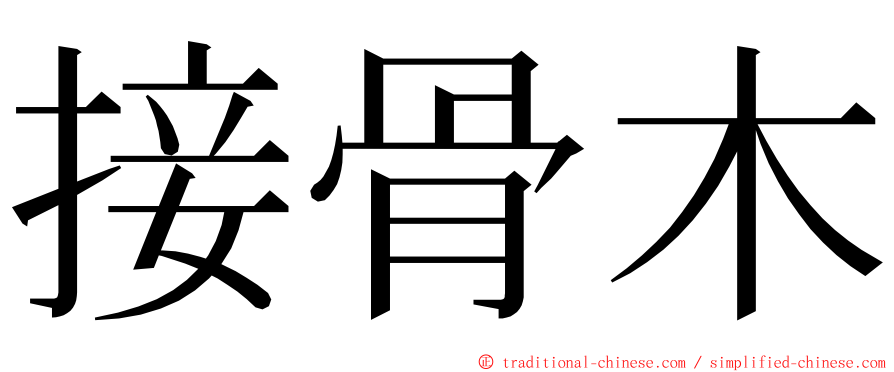 接骨木 ming font