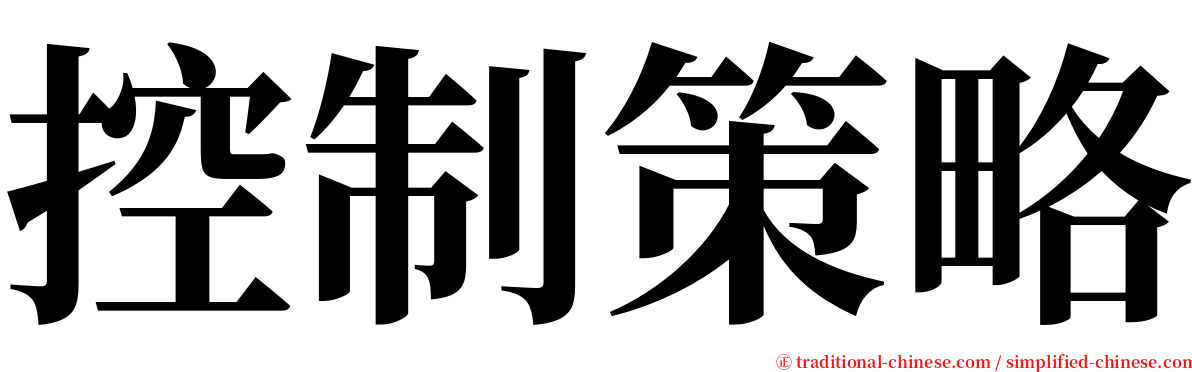 控制策略 serif font