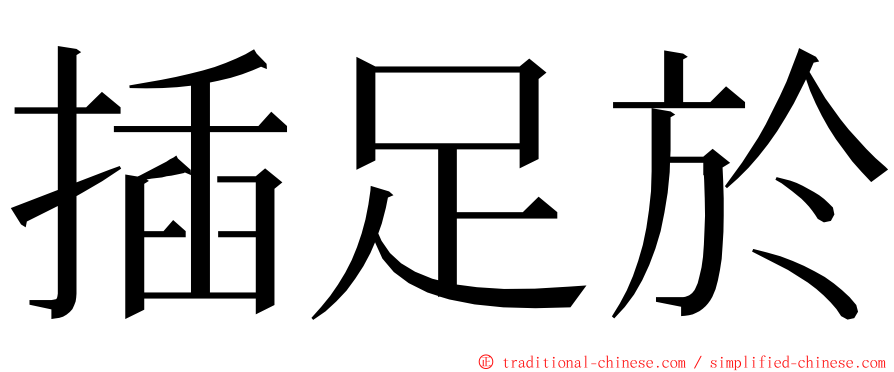 插足於 ming font