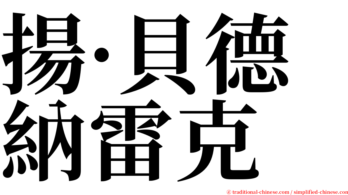 揚·貝德納雷克 serif font