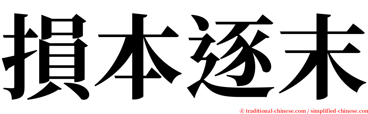 損本逐末 serif font