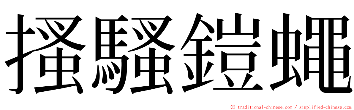 搔騷鎧蠅 ming font