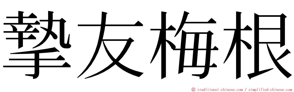 摯友梅根 ming font