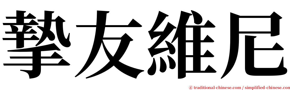 摯友維尼 serif font