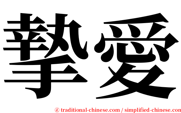 摯愛 serif font