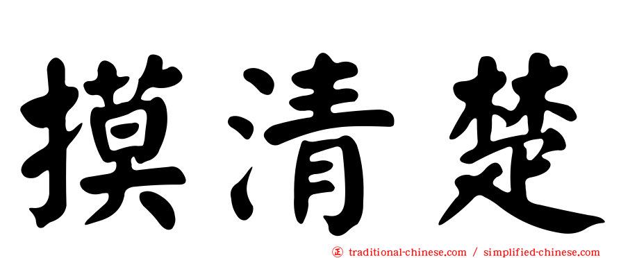 摸清楚