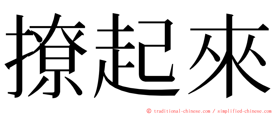 撩起來 ming font