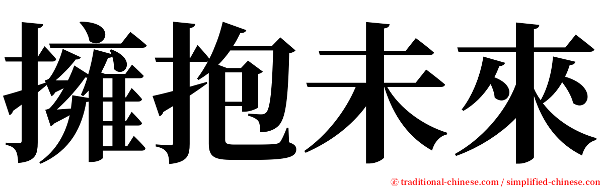 擁抱未來 serif font