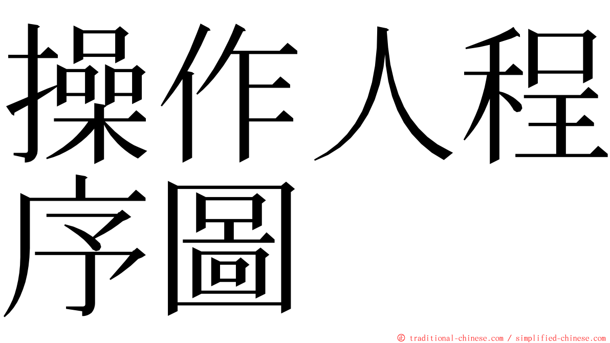 操作人程序圖 ming font