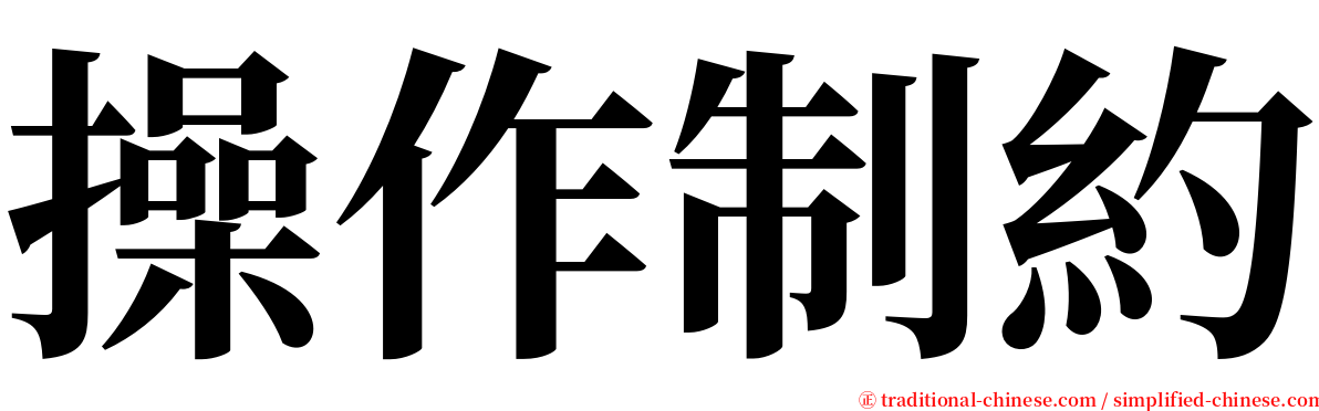 操作制約 serif font