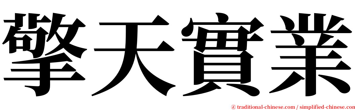 擎天實業 serif font