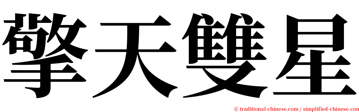 擎天雙星 serif font