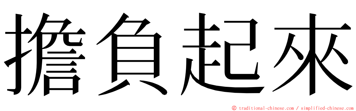 擔負起來 ming font