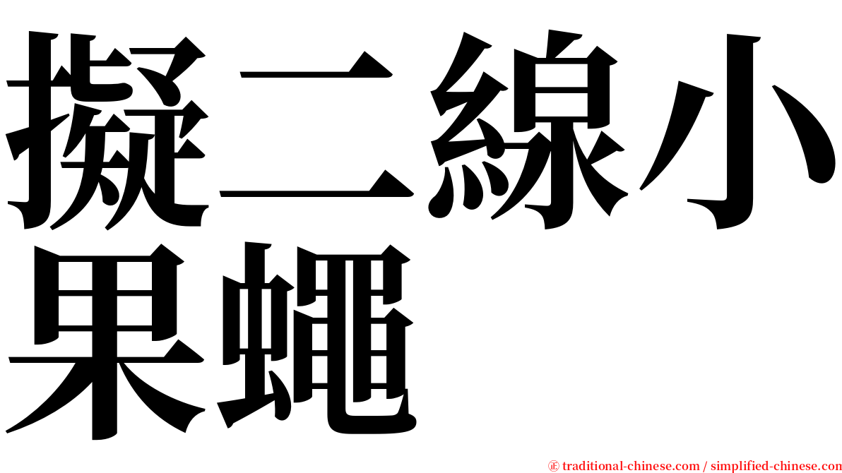 擬二線小果蠅 serif font