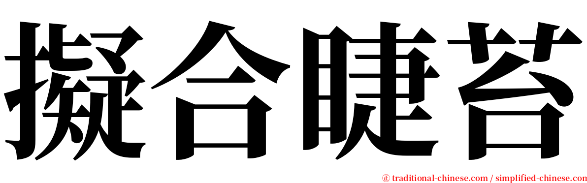 擬合睫苔 serif font