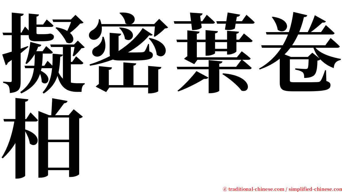 擬密葉卷柏 serif font