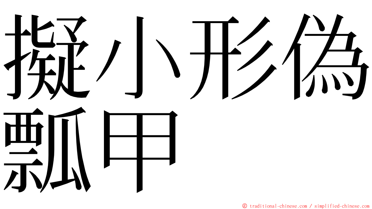 擬小形偽瓢甲 ming font