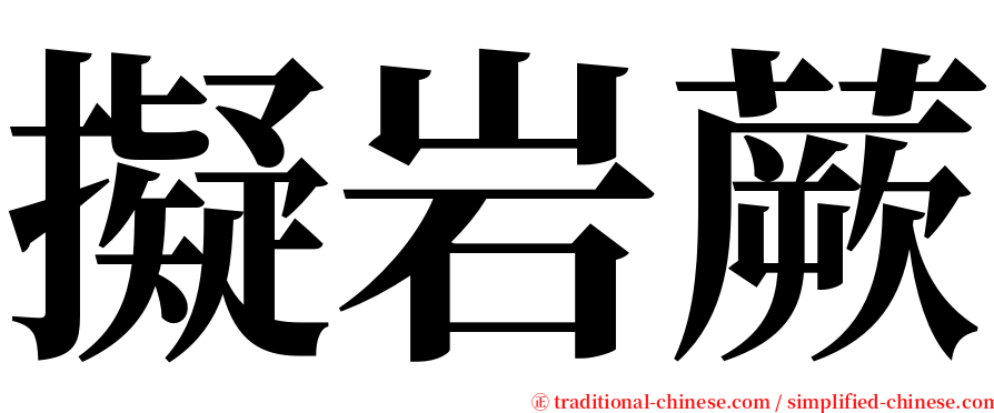 擬岩蕨 serif font