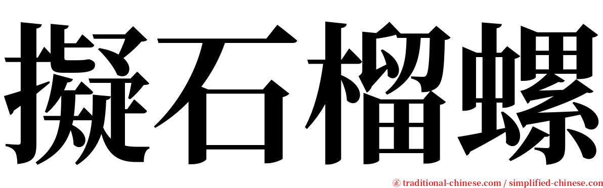 擬石榴螺 serif font