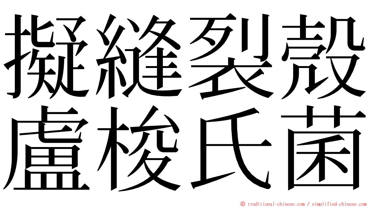 擬縫裂殼盧梭氏菌 ming font