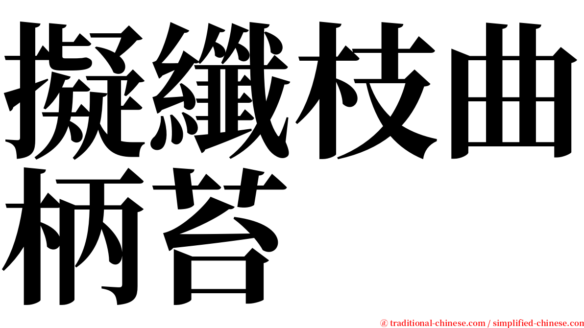 擬纖枝曲柄苔 serif font