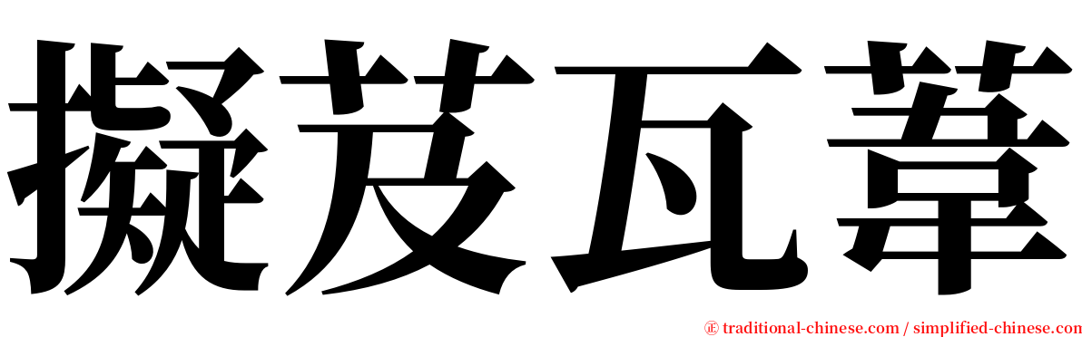 擬芨瓦葦 serif font