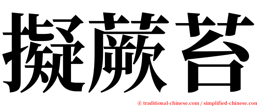 擬蕨苔 serif font