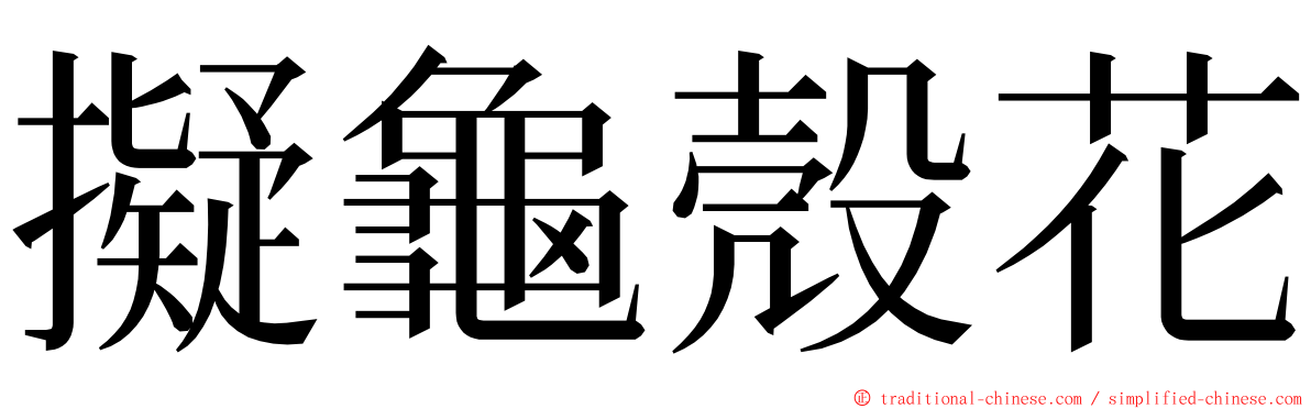 擬龜殼花 ming font